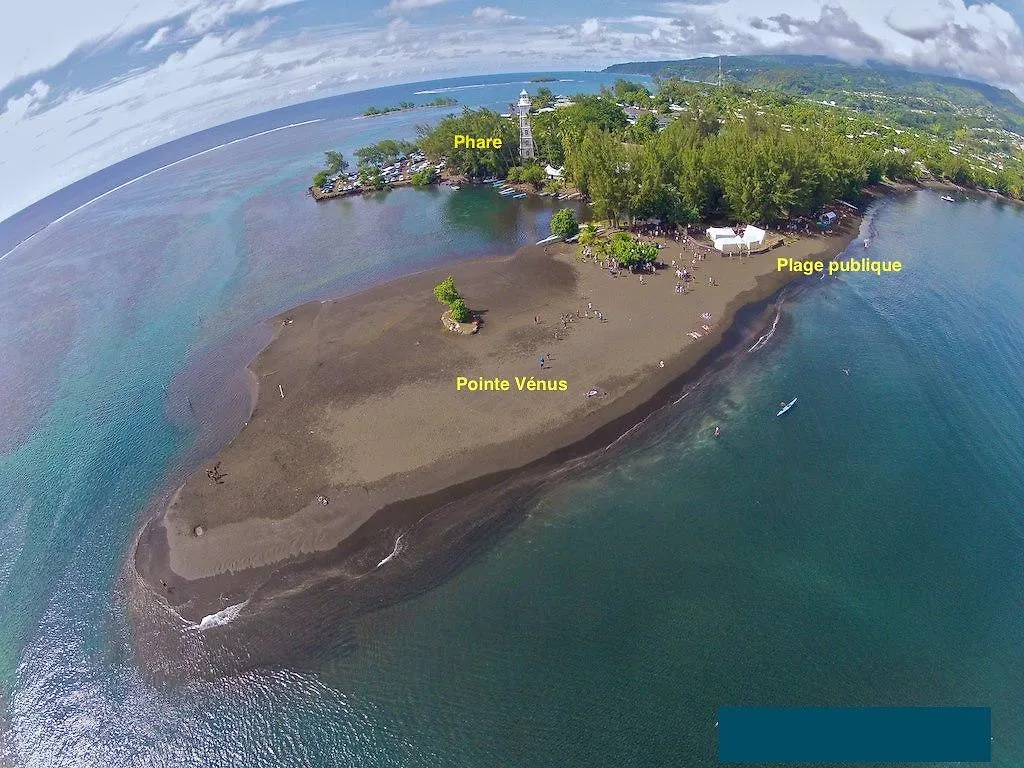 Guest house Beach Bungalow Pointe Venus Hotel Mahina